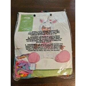 Pink Unicorn Baby Halloween Costume‎ Size 0-6 Months New Jumpsuit Hood Booties